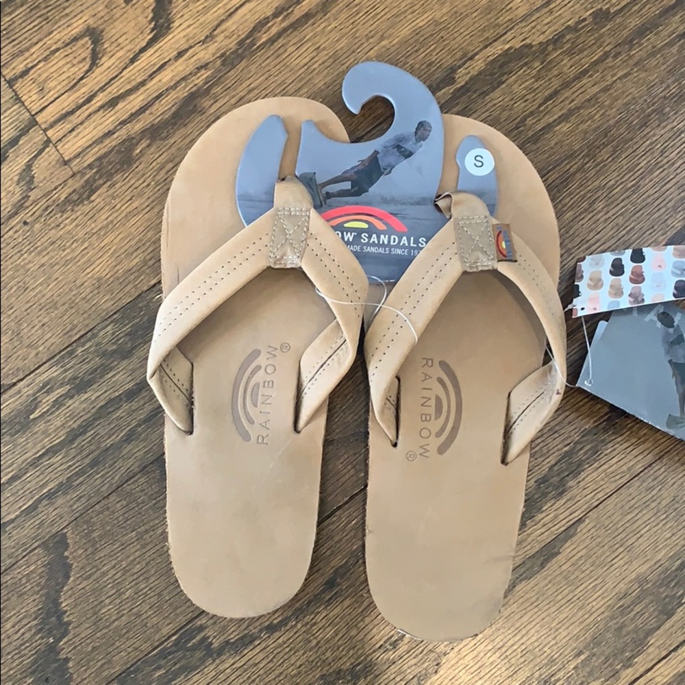 Men’s Small Sierra Brown Rainbows Flip Flops